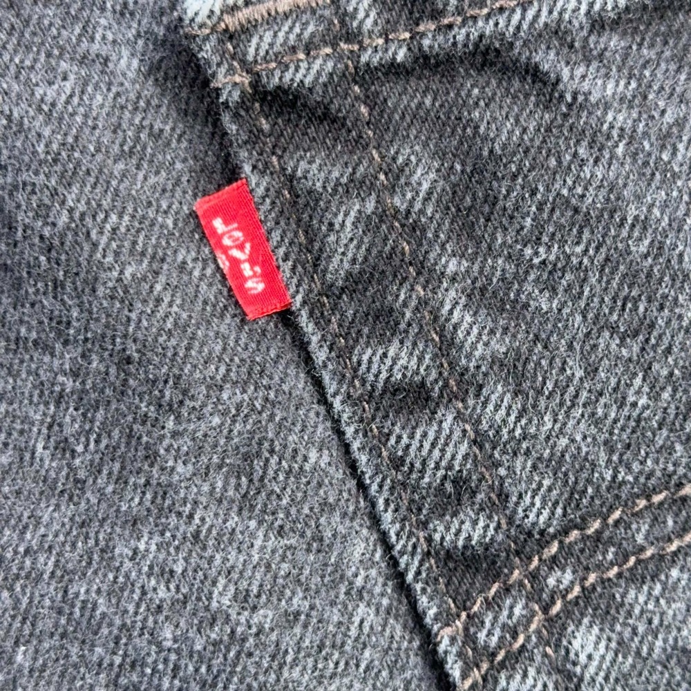 Levis 550 Mens Black Jeans Classic Relaxed Fit High Rise Y2K Meas.38x30.5 HEMMED - Picture 11 of 13
